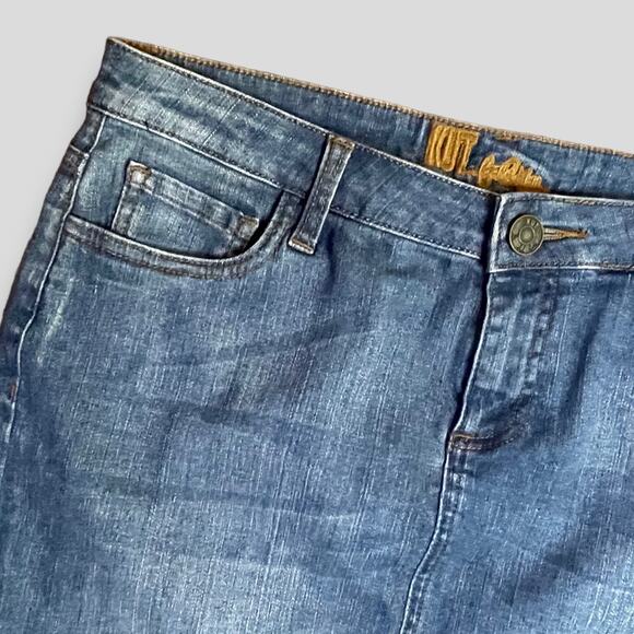 KUT FROM THE CLOTH Y2K WESTERN BOHO PENCIL SKIRT BLUE SMALL 4 - Picture 4 of 9
